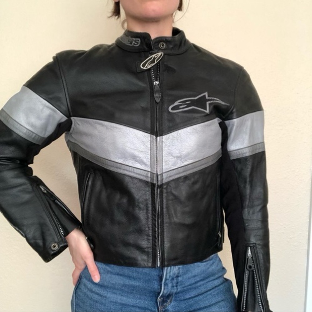 Alpinestars Motorcycle Riding Racing Leather Jacket